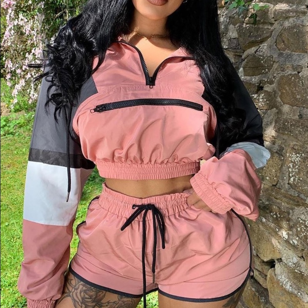 🆕 Fashion nova jogger shorts set